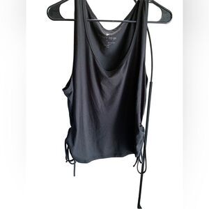 Ready To Go Women’s Midi Tank with Ties Black Size 3X